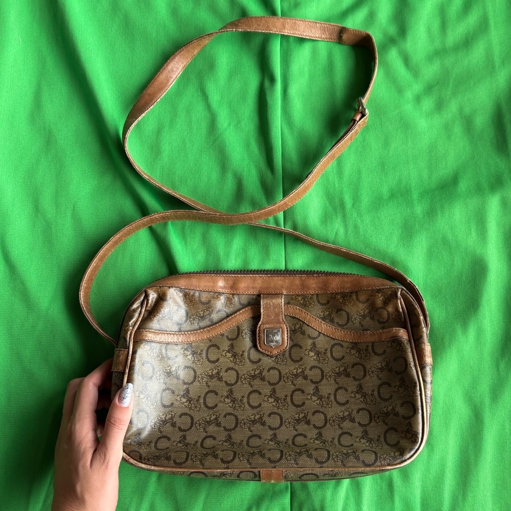 Celine Brown Monogram Crossbody Bag